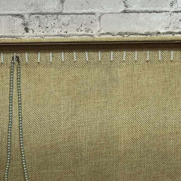 Jewelry Display Tray Organizer 20 Hooks for Necklaces Earrings Tan - Picture 7 of 15